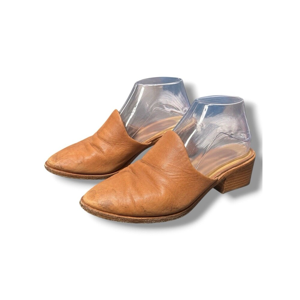 Soludos Venetian Mules Brown Leather Slip On Sz 6.5